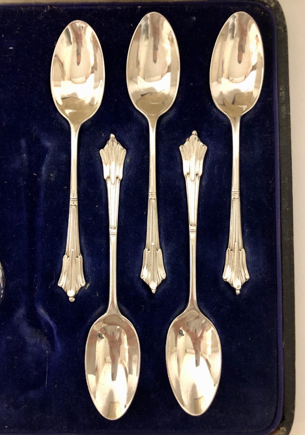 Set of Art Deco Solid Silver Teaspoons by Harrods View IV