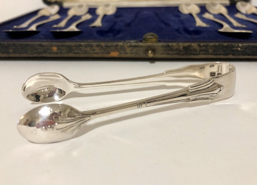 Set of Art Deco Solid Silver Teaspoons by Harrods View VII
