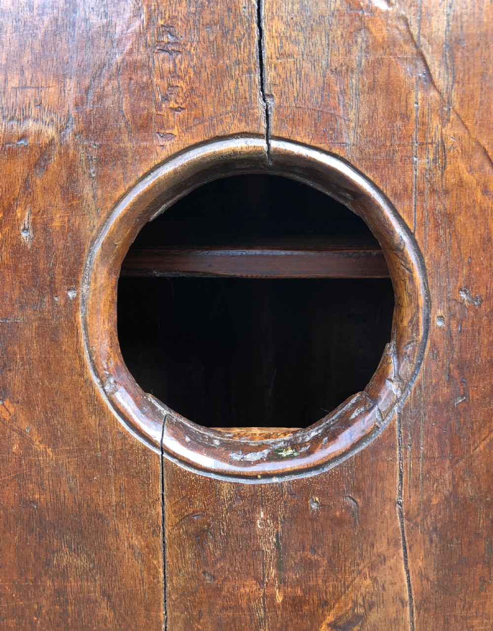 Antique Rustic Walnut Floor Standing Corner Cupboard View VII