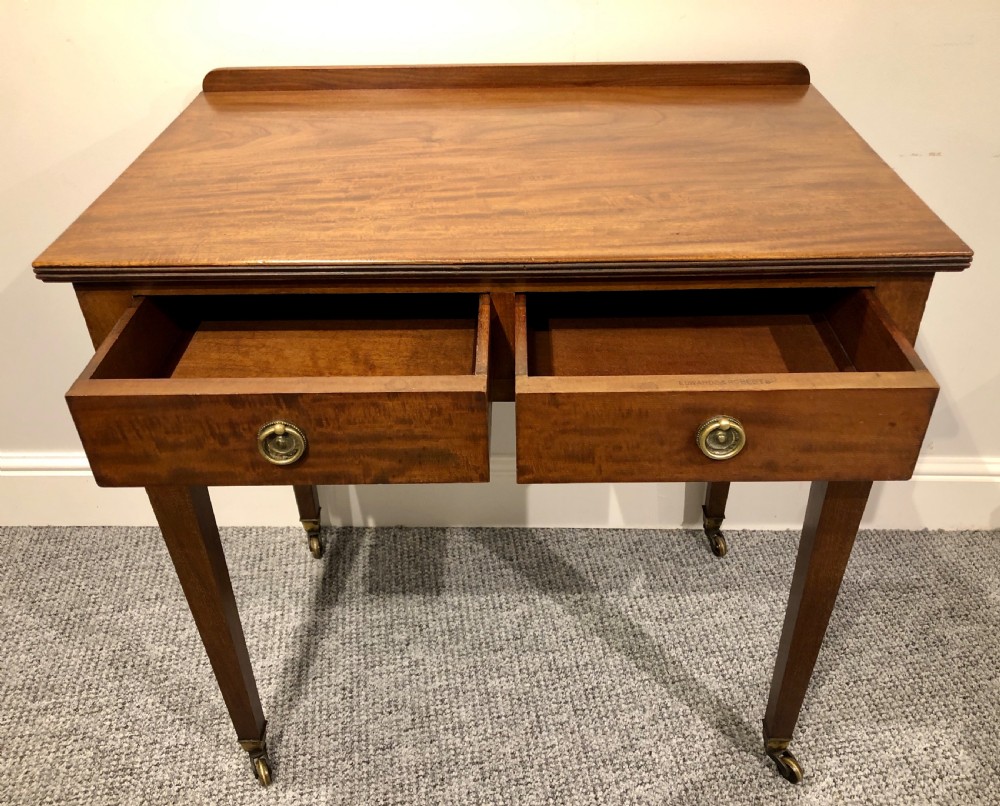 Antique Mahogany Side Table by Edwards & Roberts View XIII