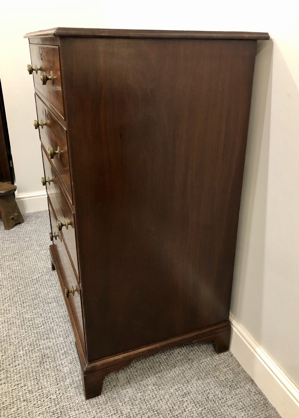 Tall Antique Georgian Mahogany Chest of Drawers View V