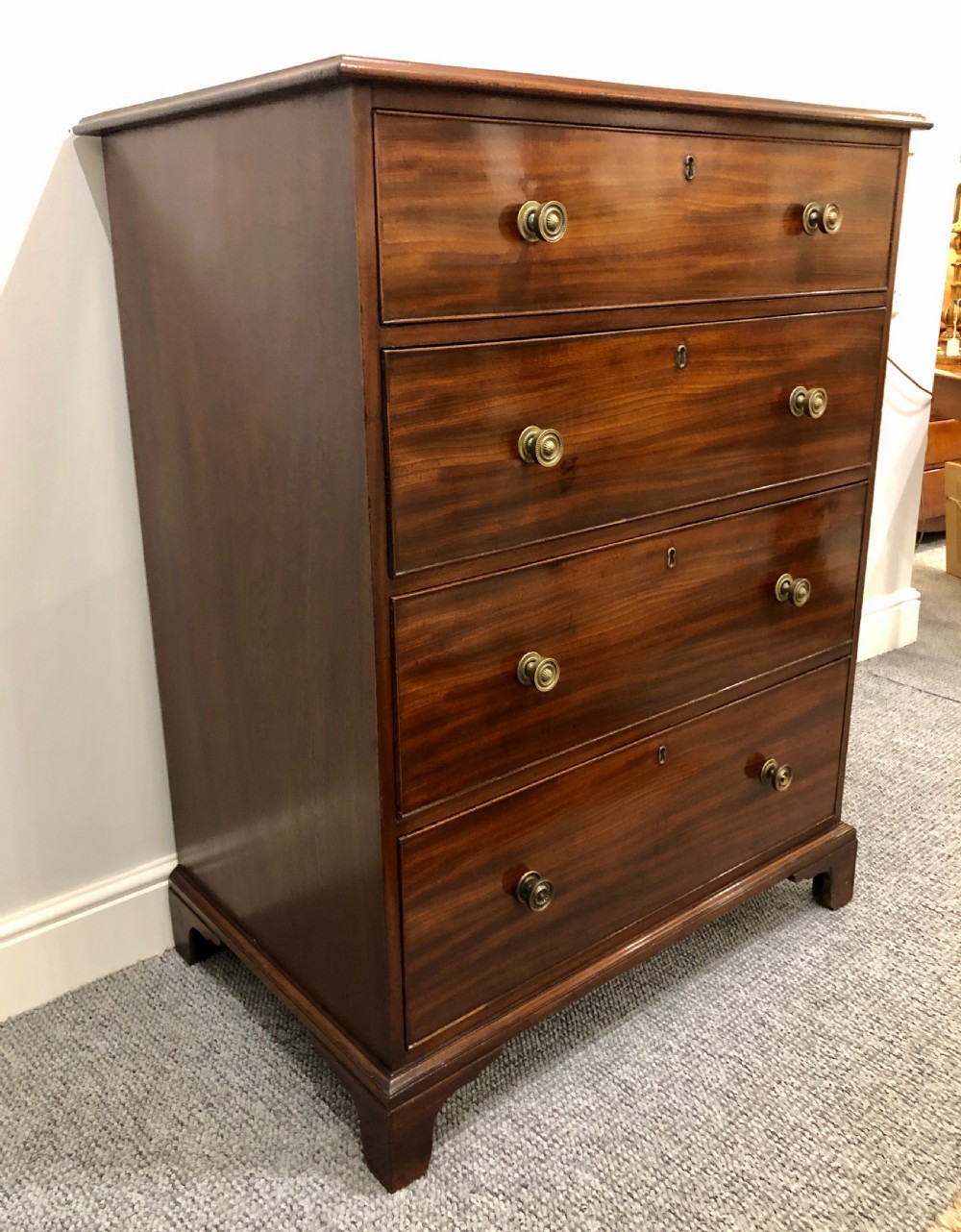 Tall Antique Georgian Mahogany Chest of Drawers View VI