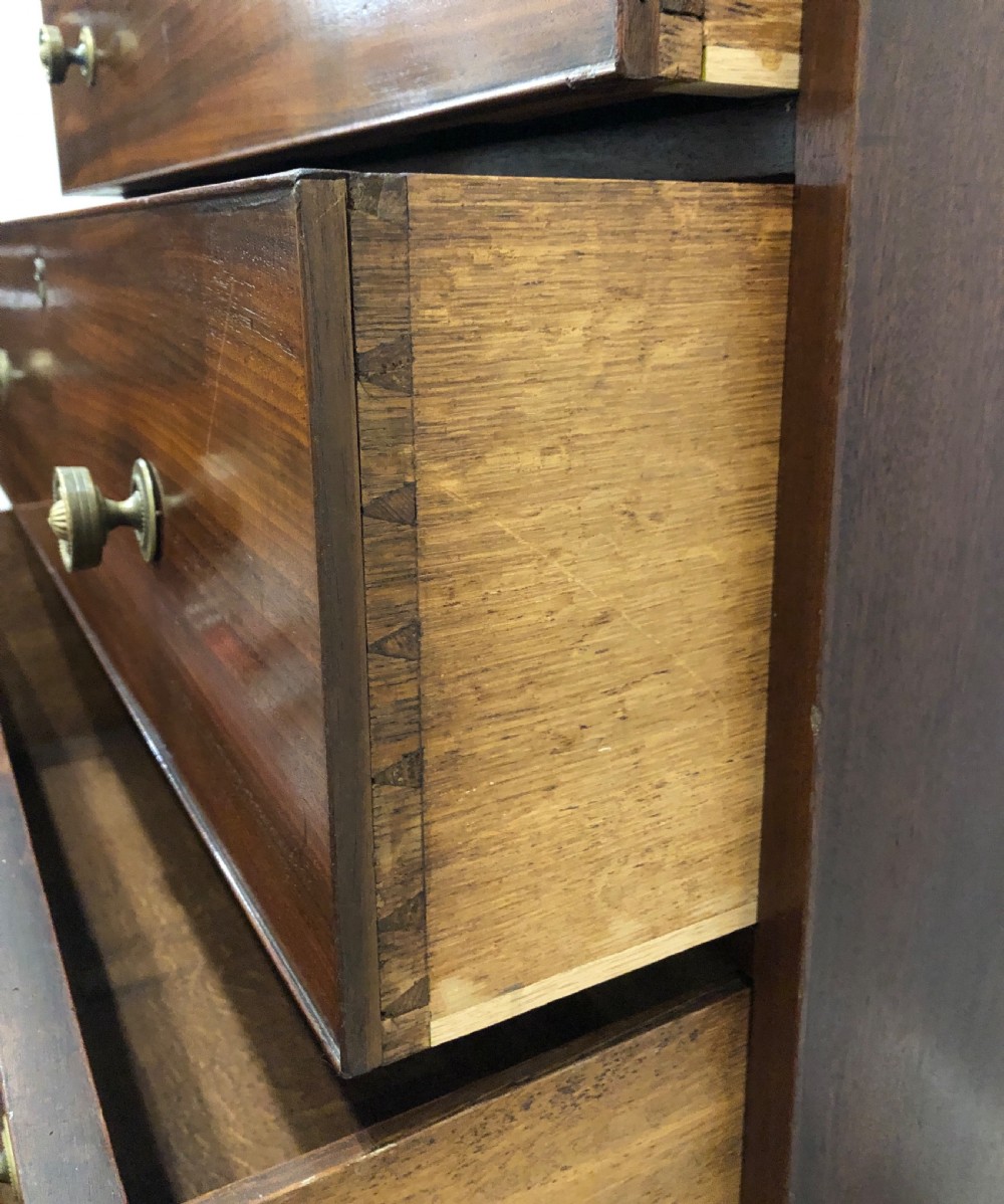Tall Antique Georgian Mahogany Chest of Drawers View XIII