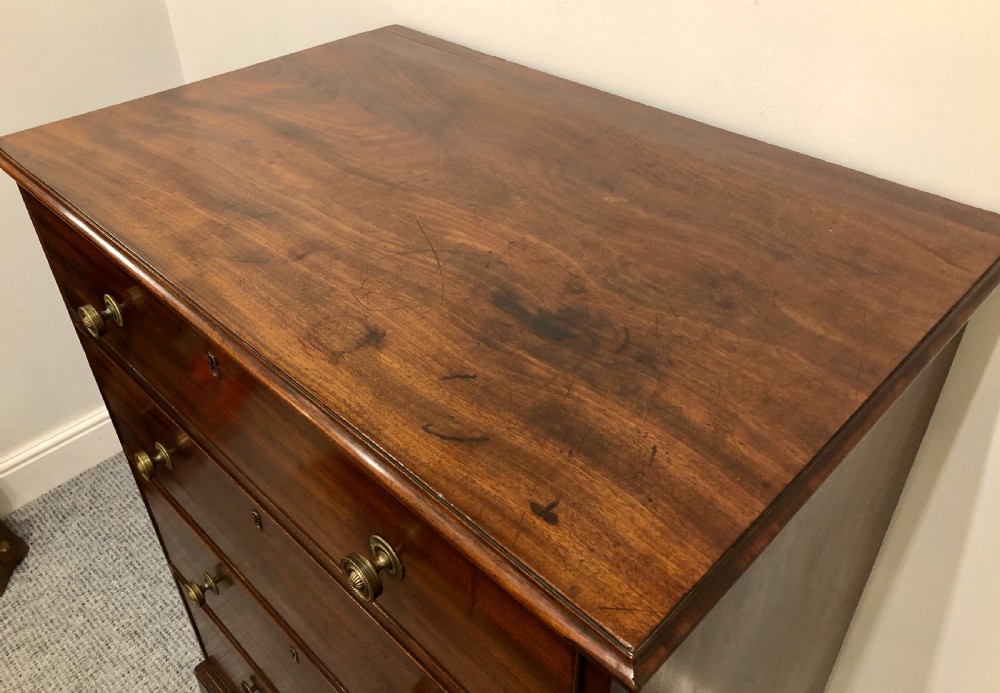 Tall Antique Georgian Mahogany Chest of Drawers View XV