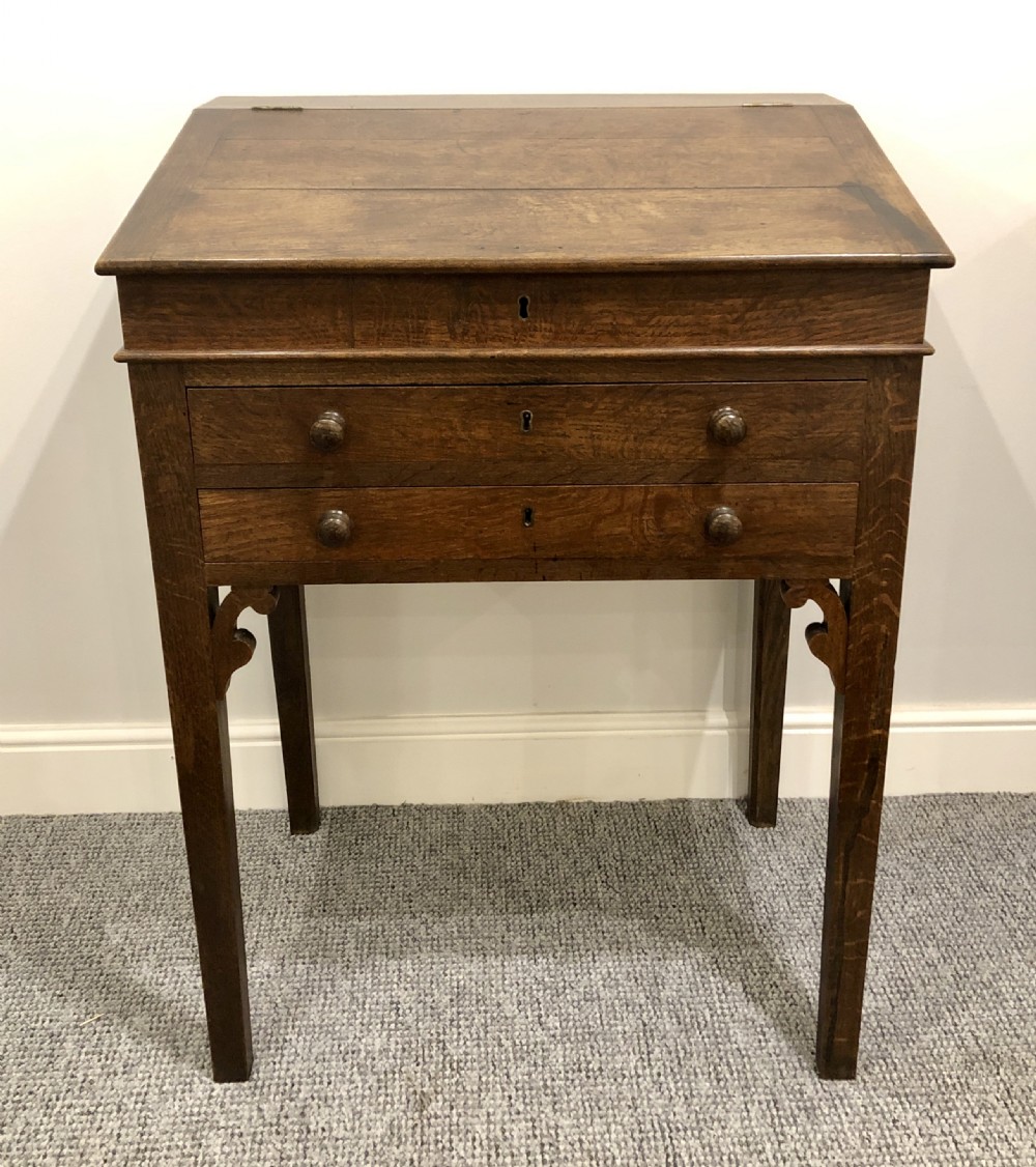 Antique Oak Bureau Clerks Desk