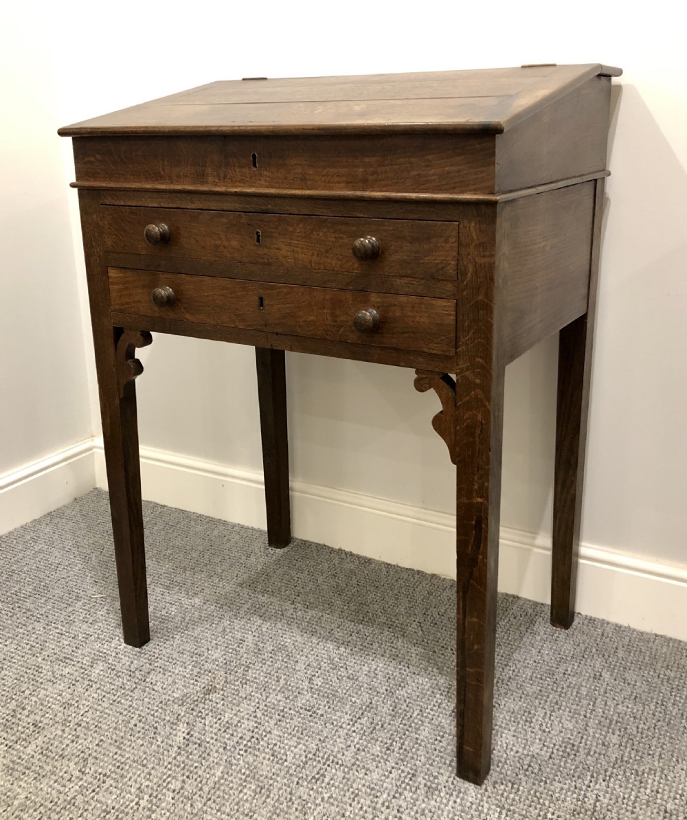 Antique Oak Bureau Clerks Desk View II
