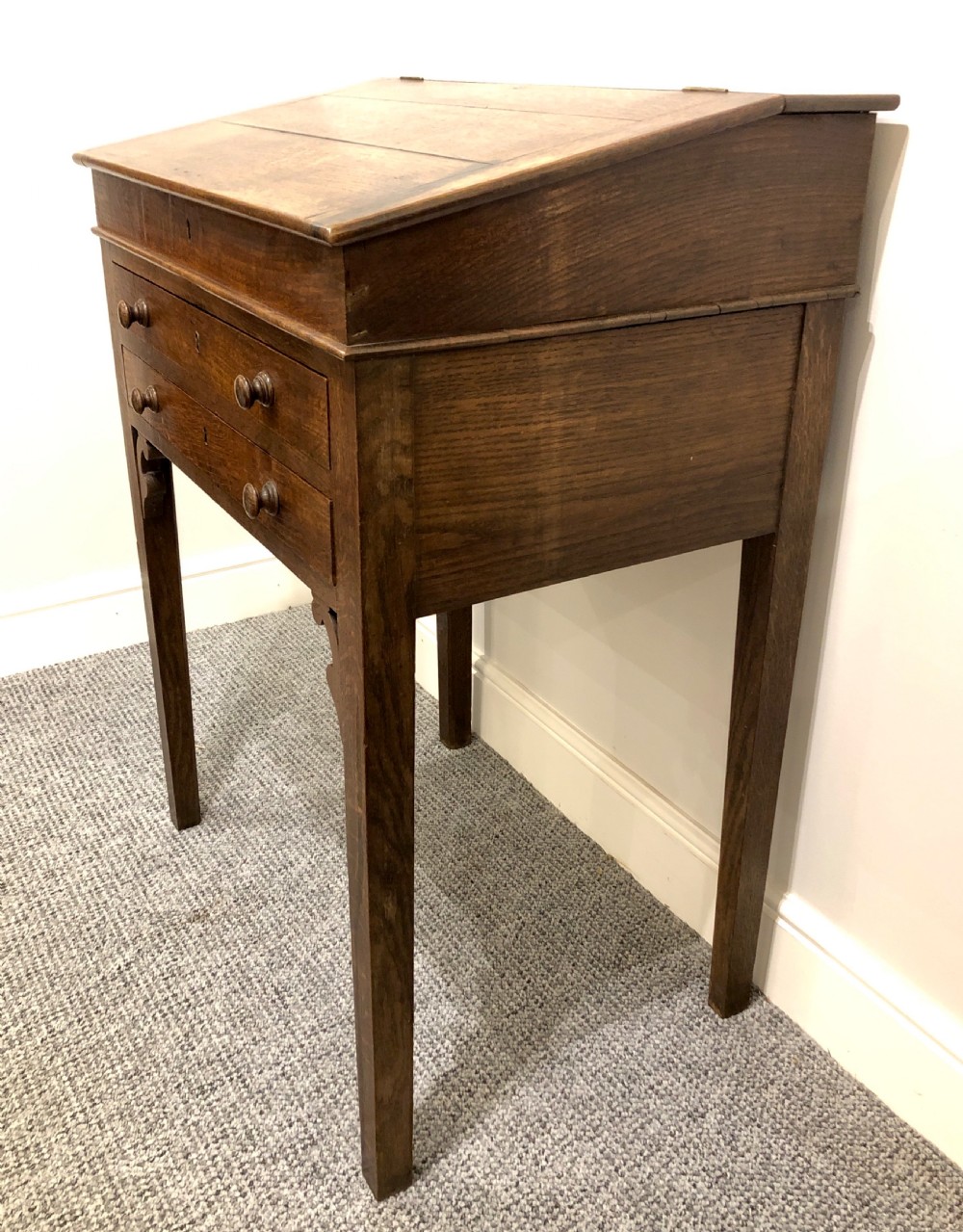 Antique Oak Bureau Clerks Desk View III