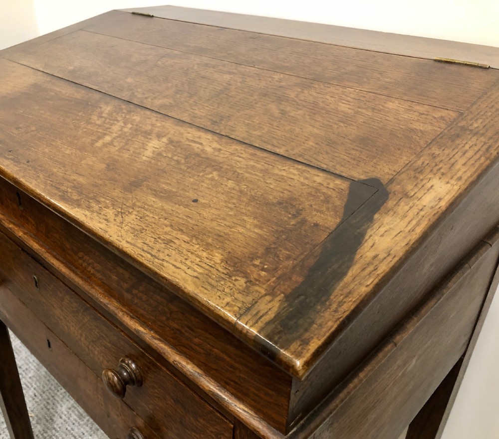 Antique Oak Bureau Clerks Desk View V