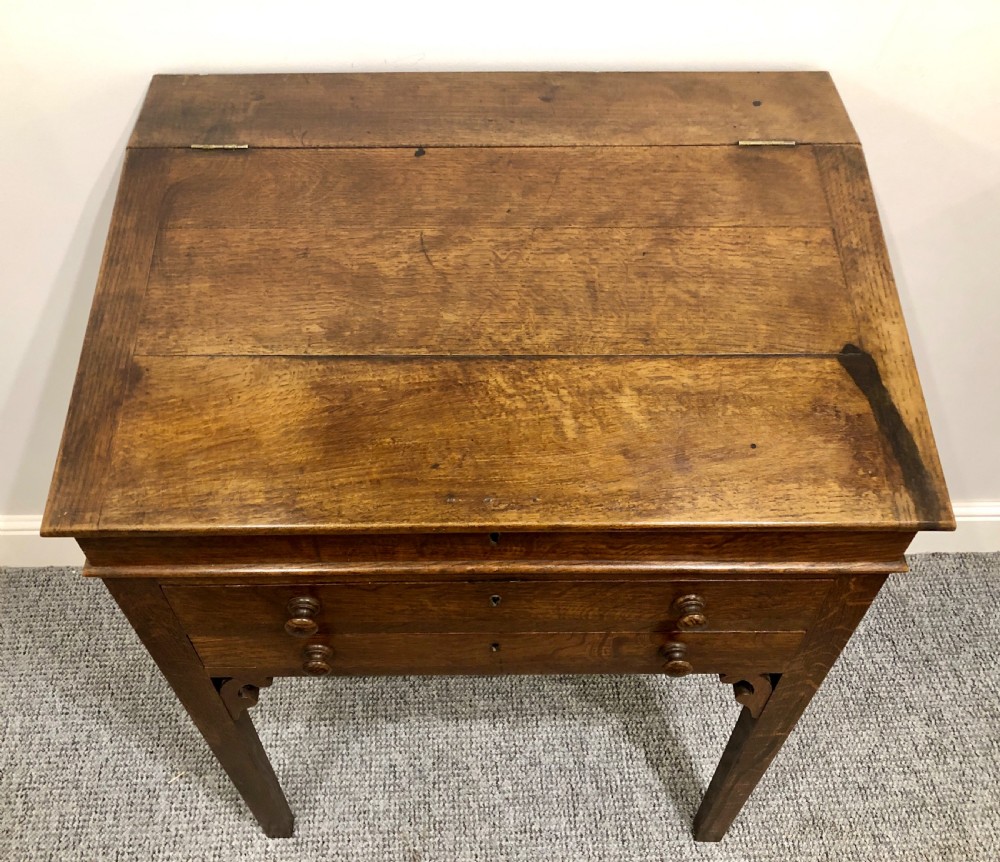 Antique Oak Bureau Clerks Desk View VII