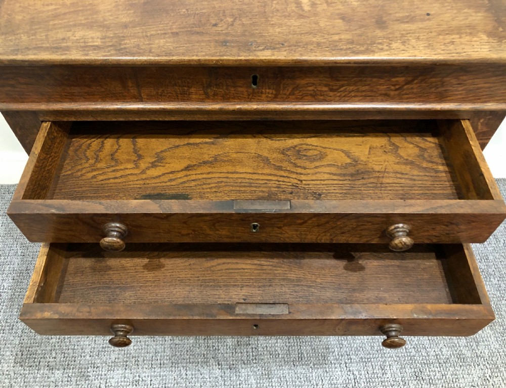 Antique Oak Bureau Clerks Desk View IX