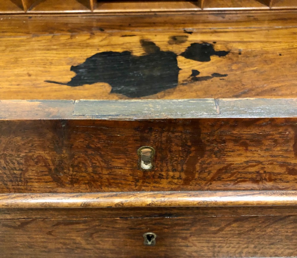 Antique Oak Bureau Clerks Desk View XV