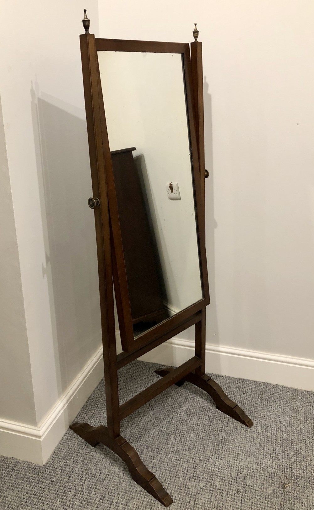 Antique Edwardian Cheval Mirror
