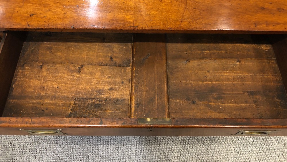 Antique Georgian Mahogany Bureau with Military Style Handles View XVII