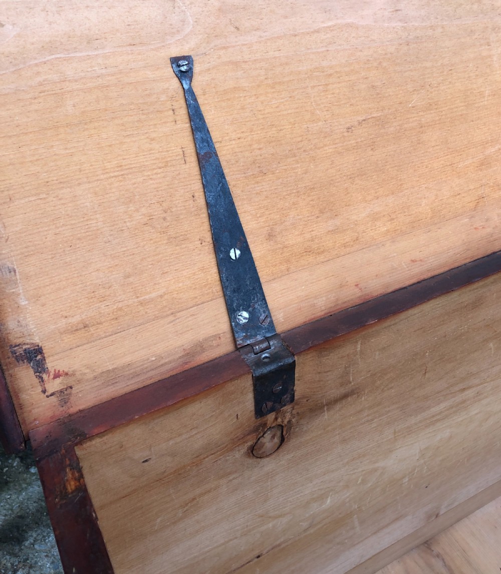 Antique Stained Pine Blanket Box View IX