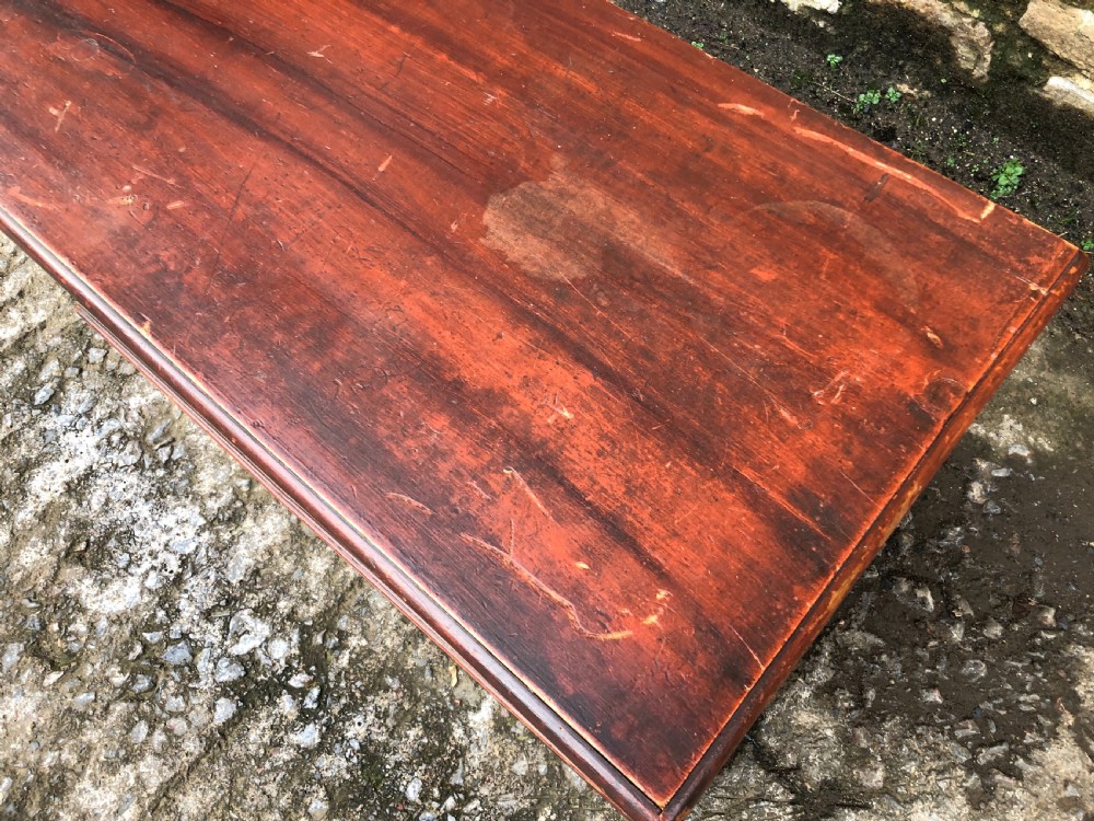 Antique Stained Pine Blanket Box View XI
