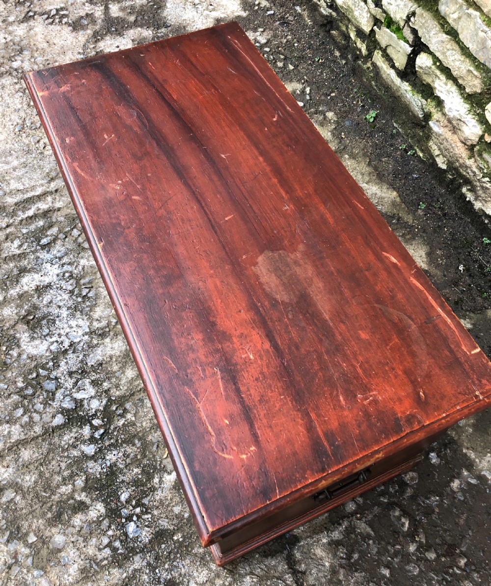 Antique Stained Pine Blanket Box View XII