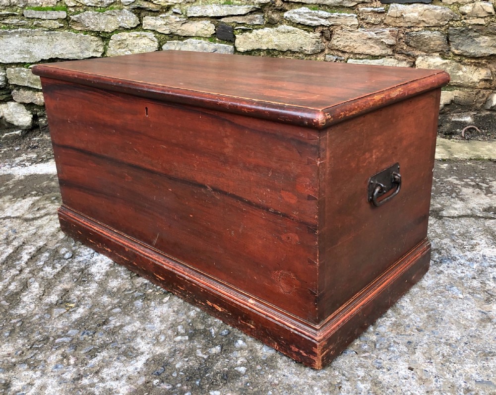 Antique Stained Pine Blanket Box View XIII