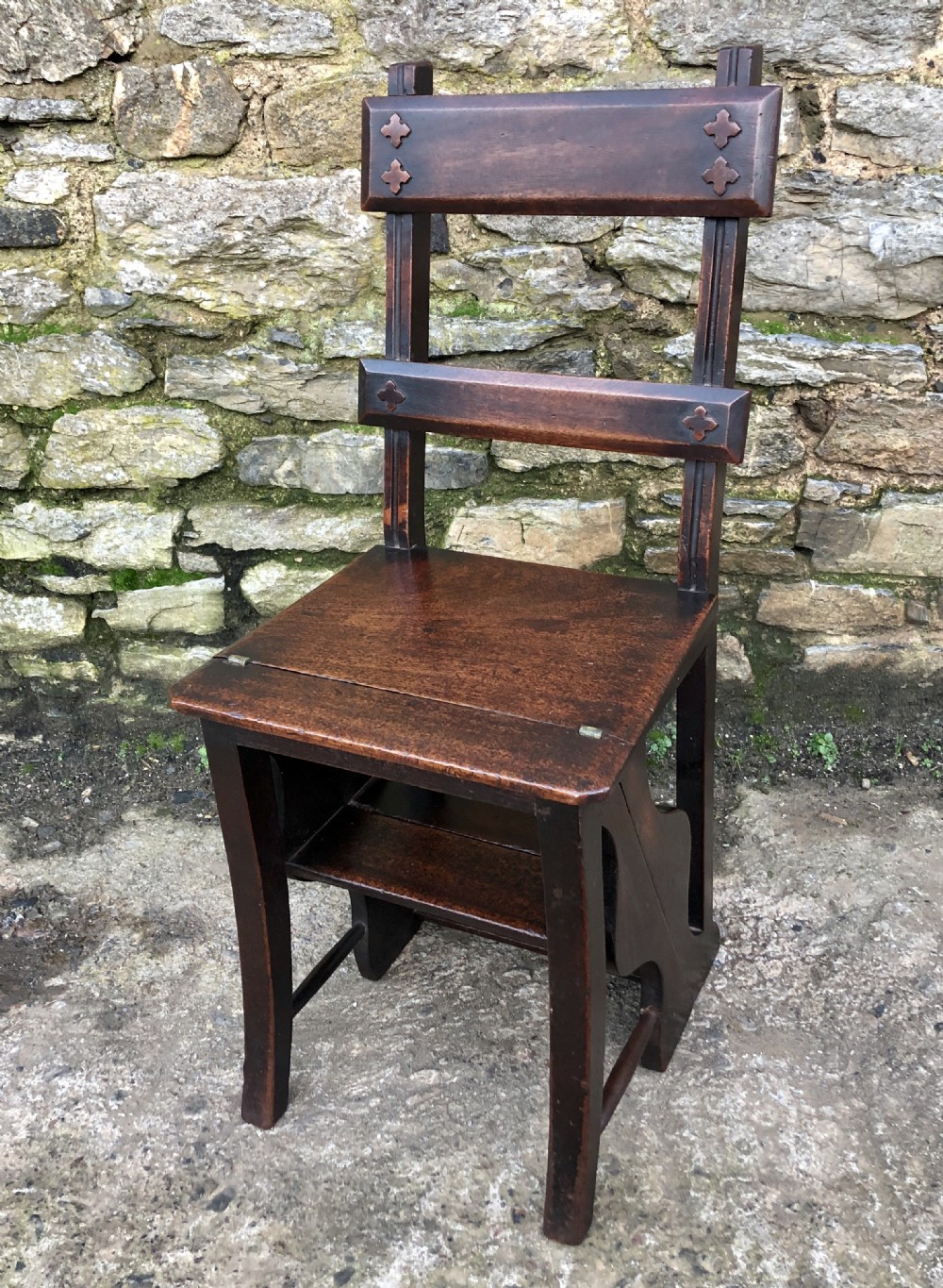 Antique Victorian Mahogany Metamorphic Library Step Chair