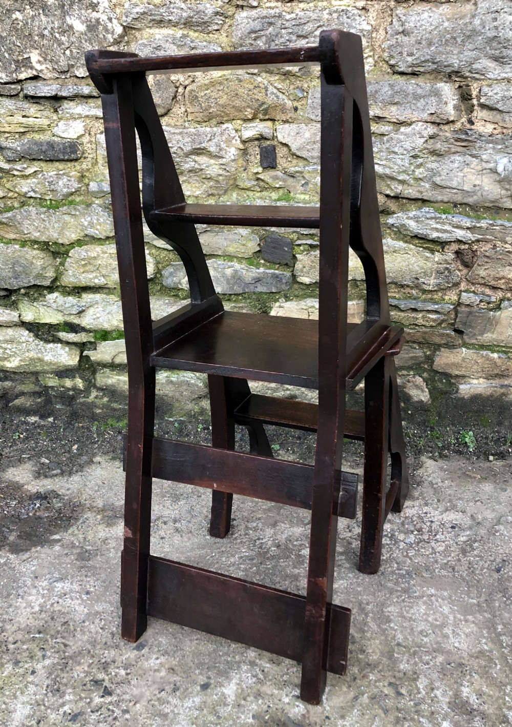 Antique Victorian Mahogany Metamorphic Library Step Chair View XIX