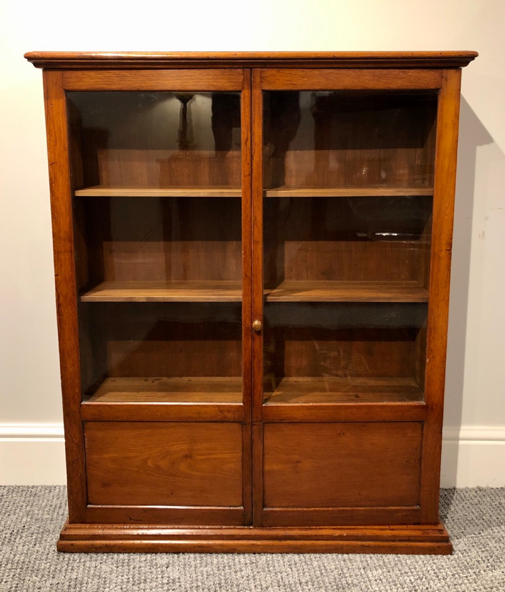 Narrow Antique Mahogany Display Cabinet