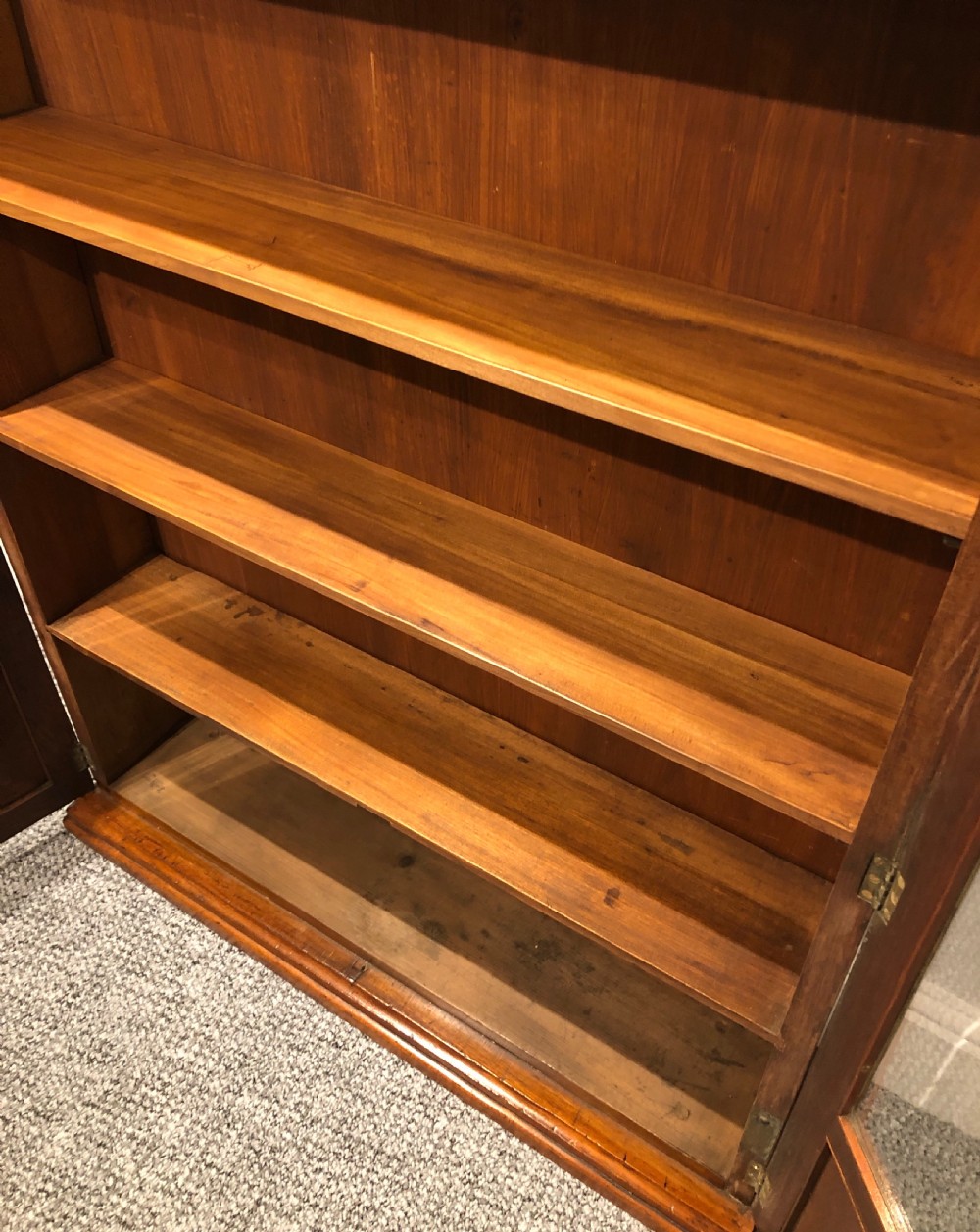 Narrow Antique Mahogany Display Cabinet View XII