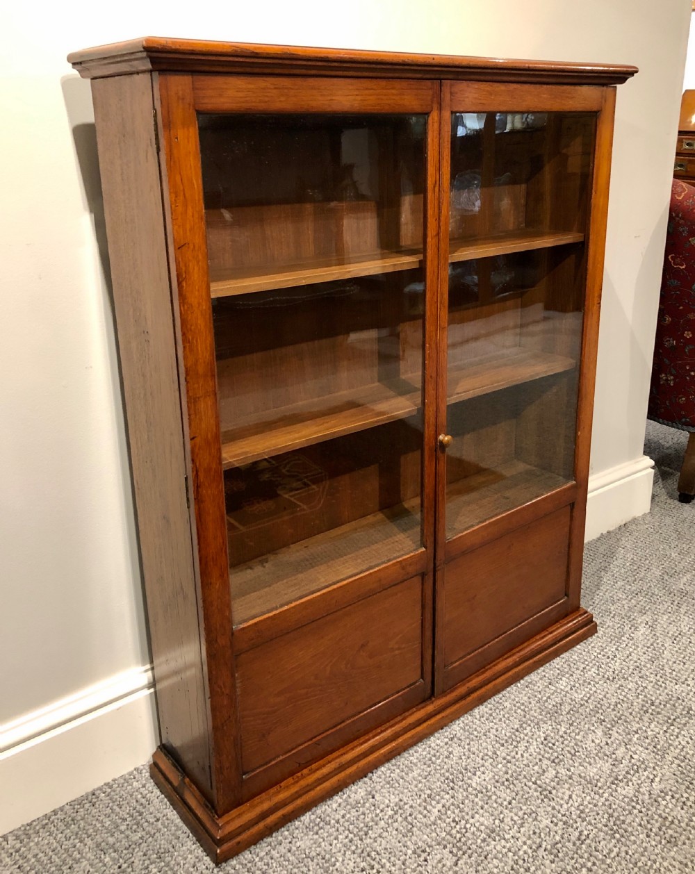 Narrow Antique Mahogany Display Cabinet View XIII