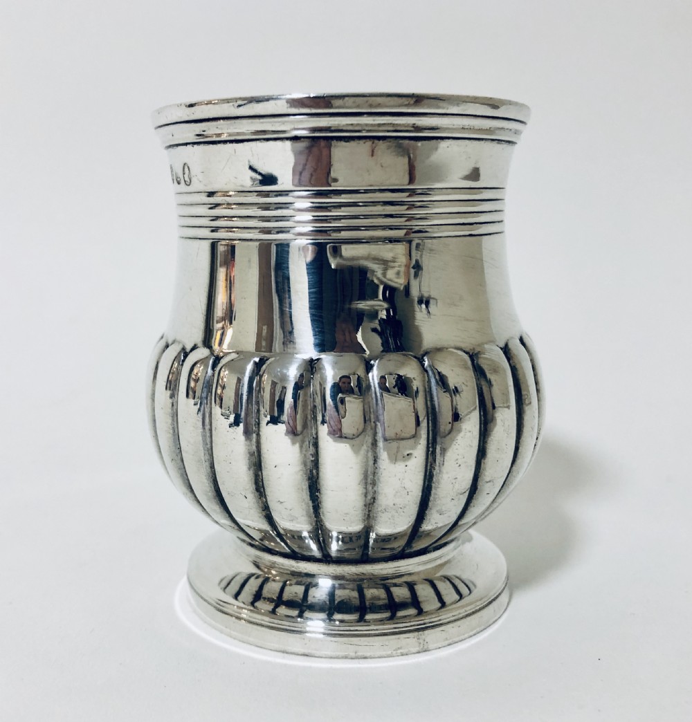 Georgian Solid Sterling Silver Christening Cup View V