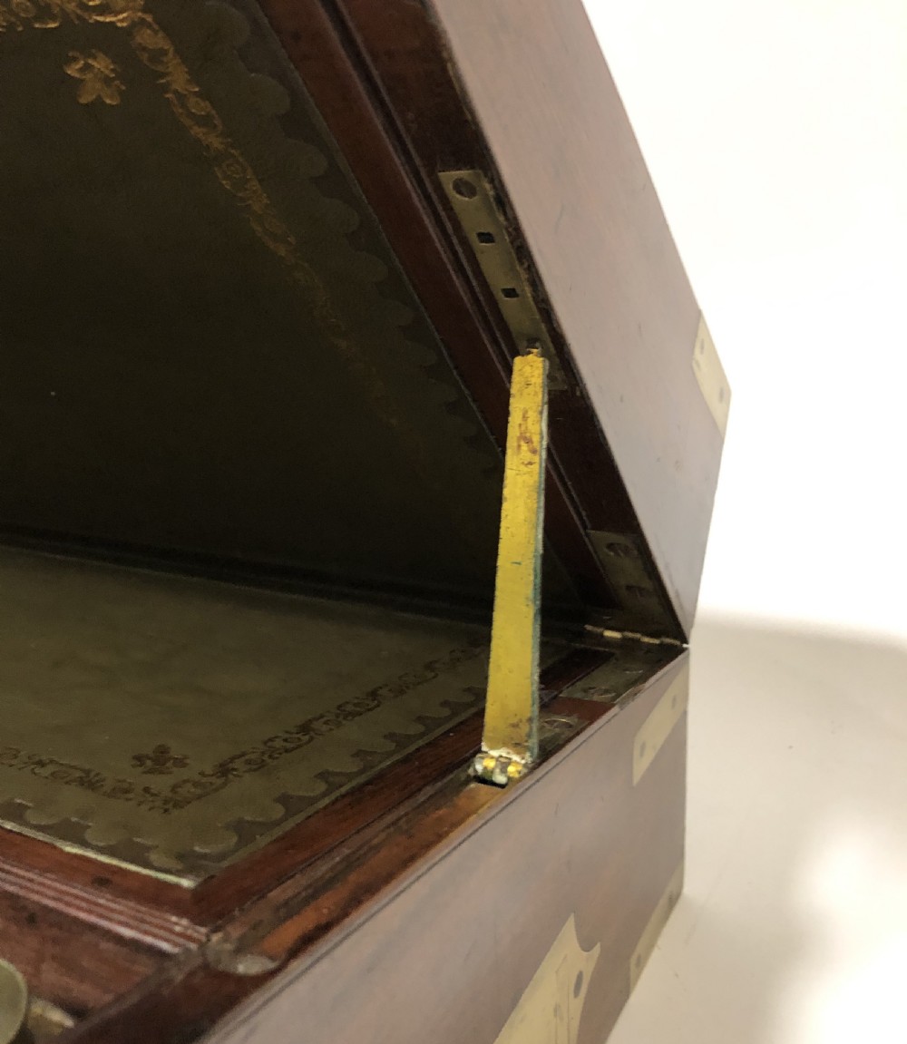 Victorian Mahogany Writing Slope with Secret Drawers View XI