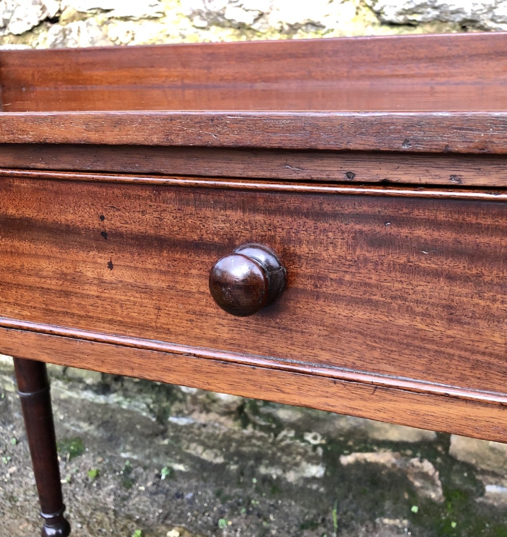 Victorian Mahogany Two Drawer Side Table View X
