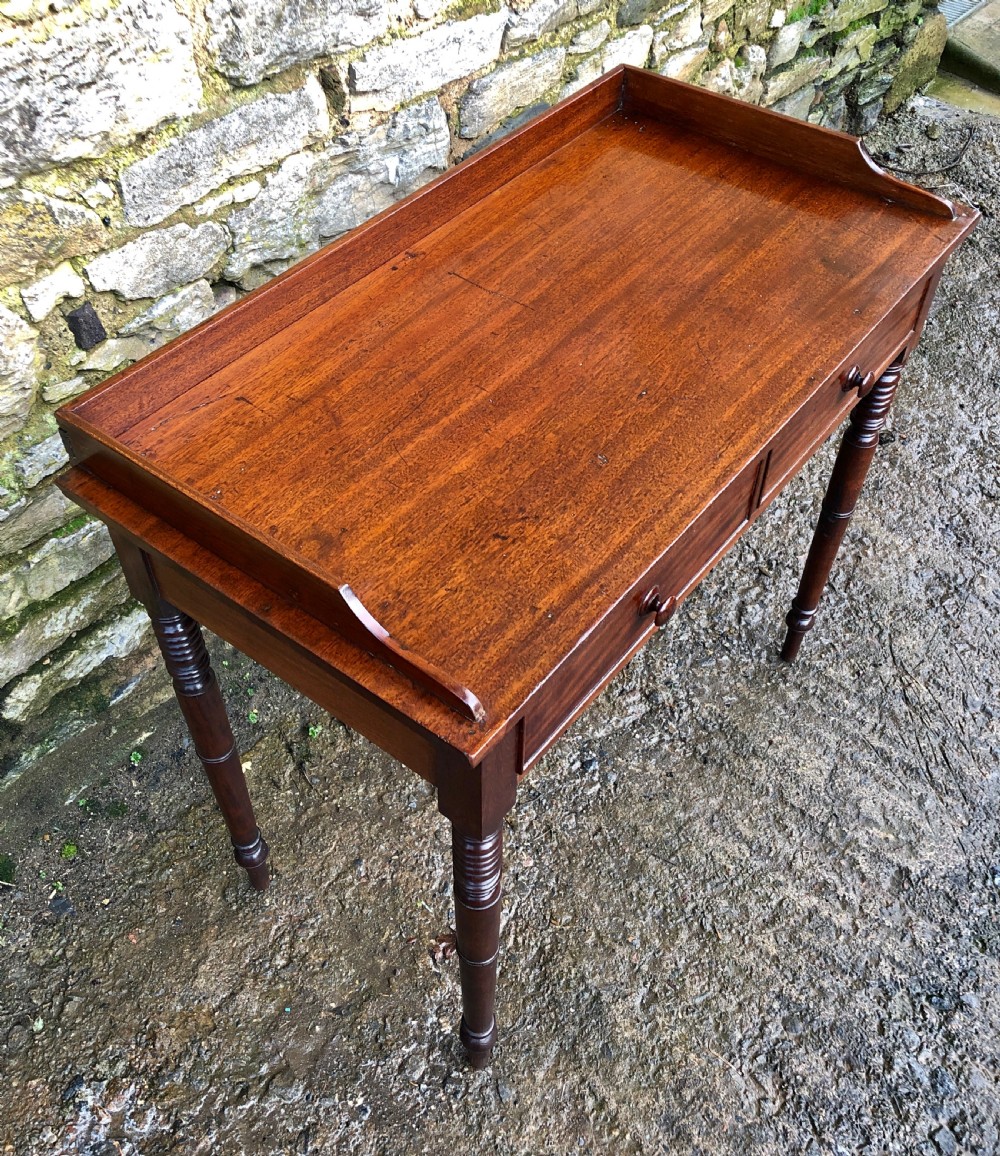 Victorian Mahogany Two Drawer Side Table View XIV