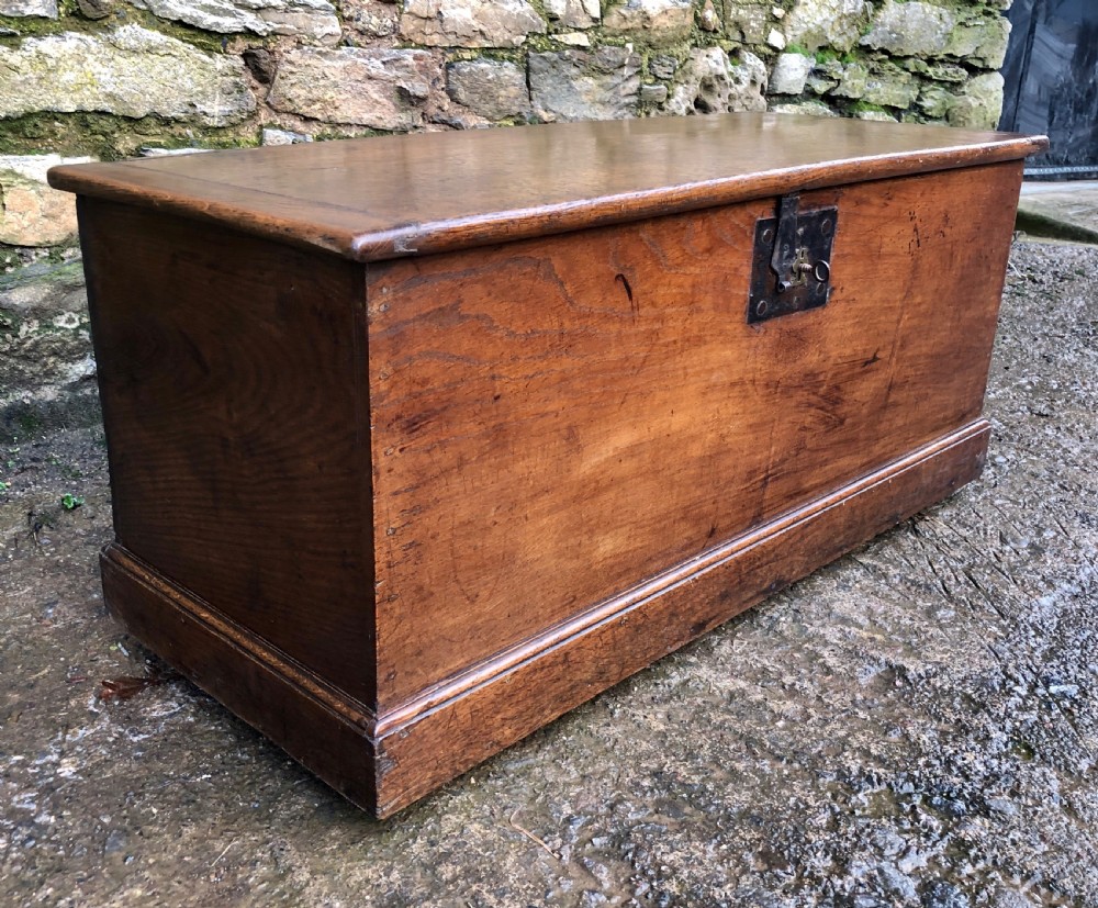Antique 18th Century Oak Blanket Box Chest View VI
