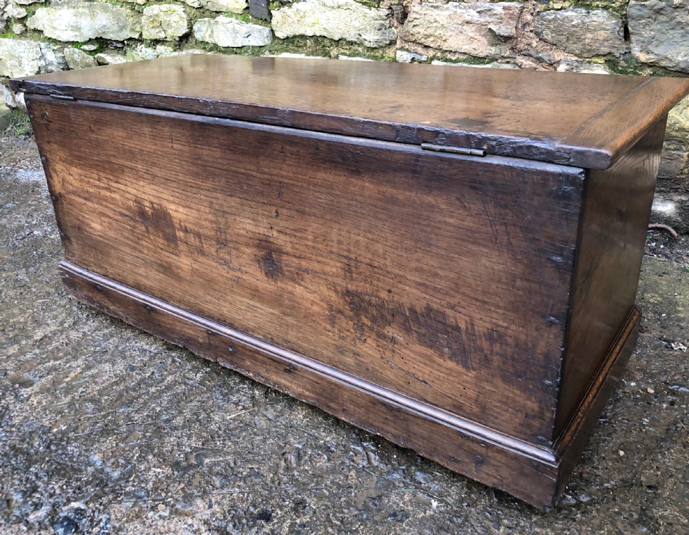 Antique 18th Century Oak Blanket Box Chest View X