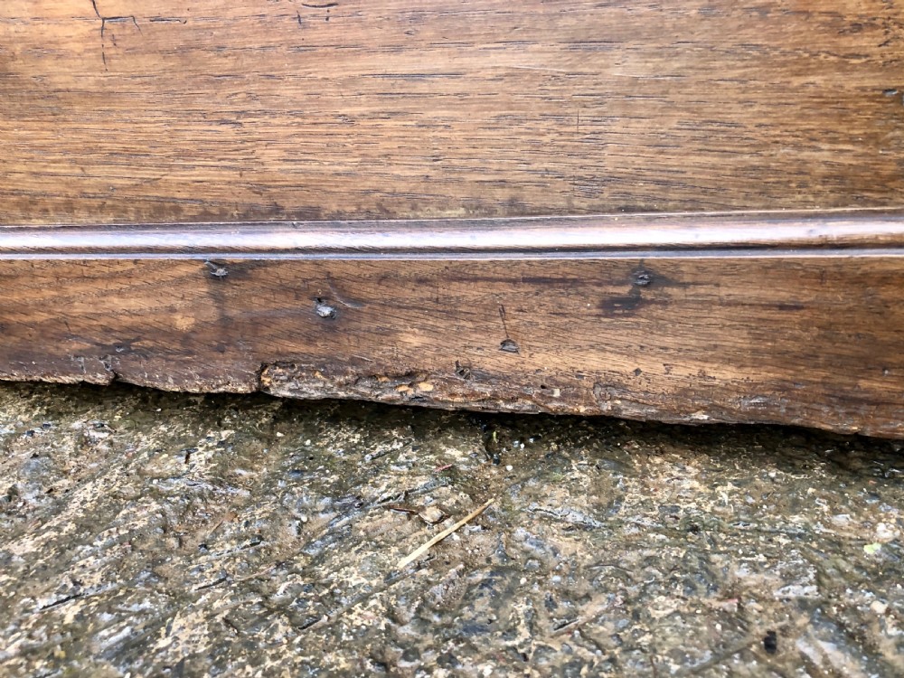 Antique 18th Century Oak Blanket Box Chest View XIII
