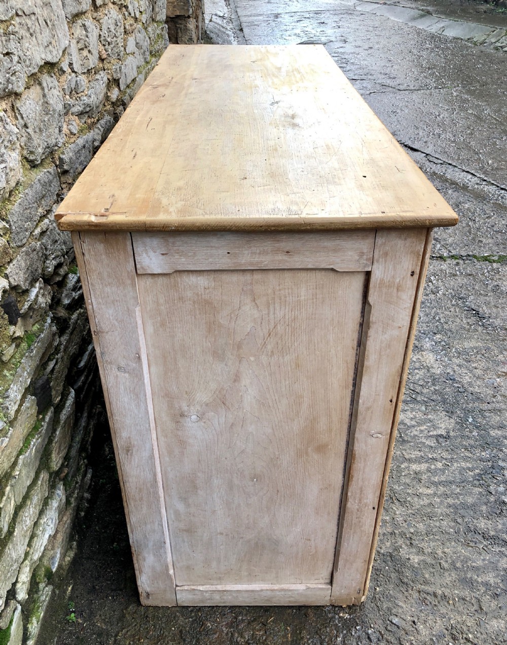 Large Victorian Stripped Pine Dresser Base View XIII