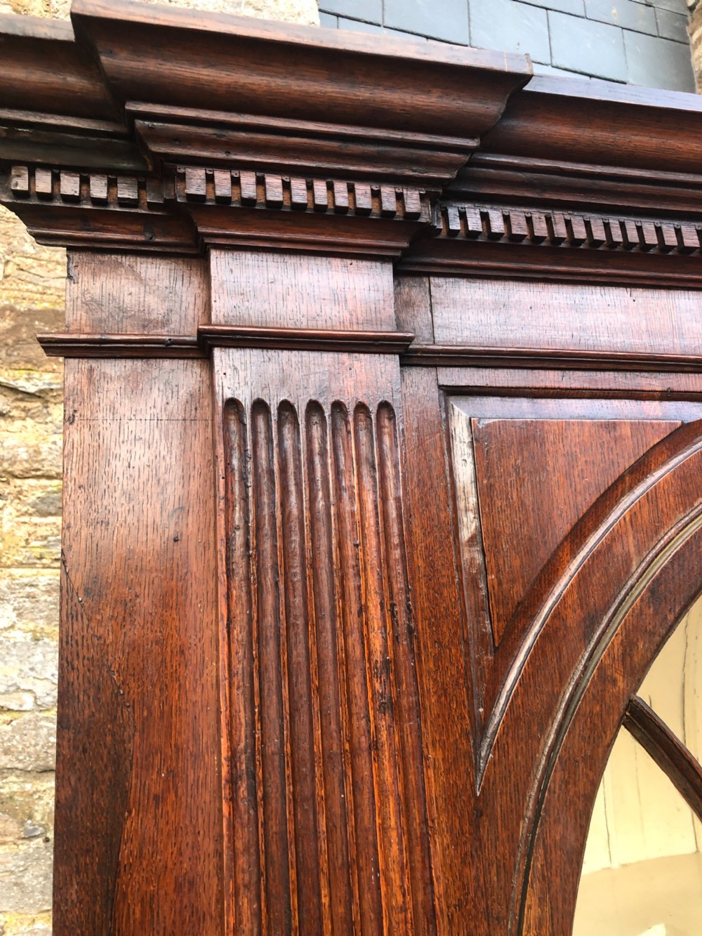 18th Century Oak Barrel Back Corner Cupboard View VI