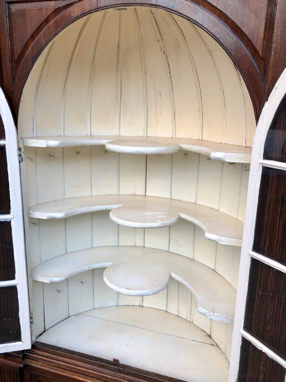 18th Century Oak Barrel Back Corner Cupboard View X