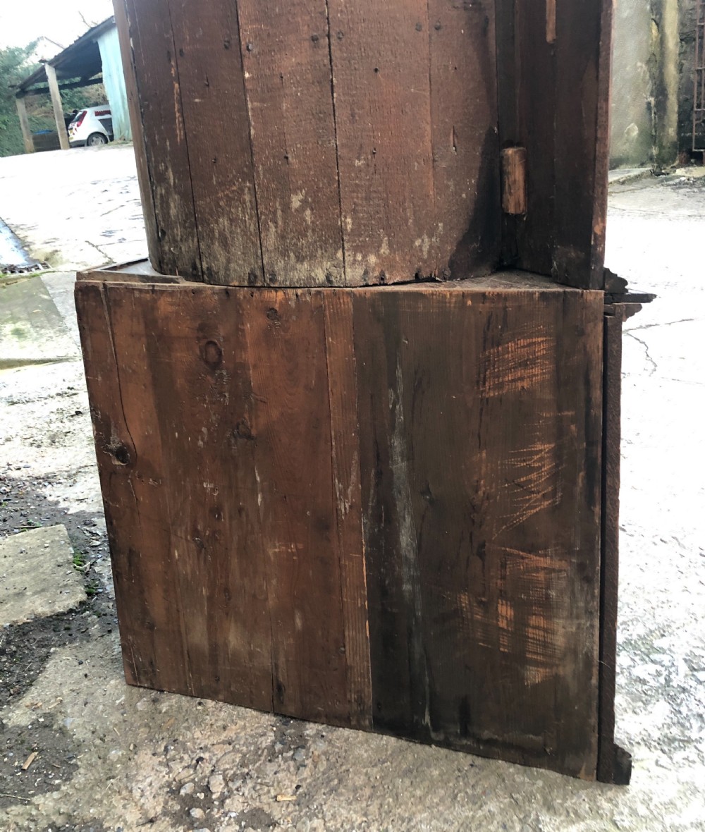 18th Century Oak Barrel Back Corner Cupboard View XIX