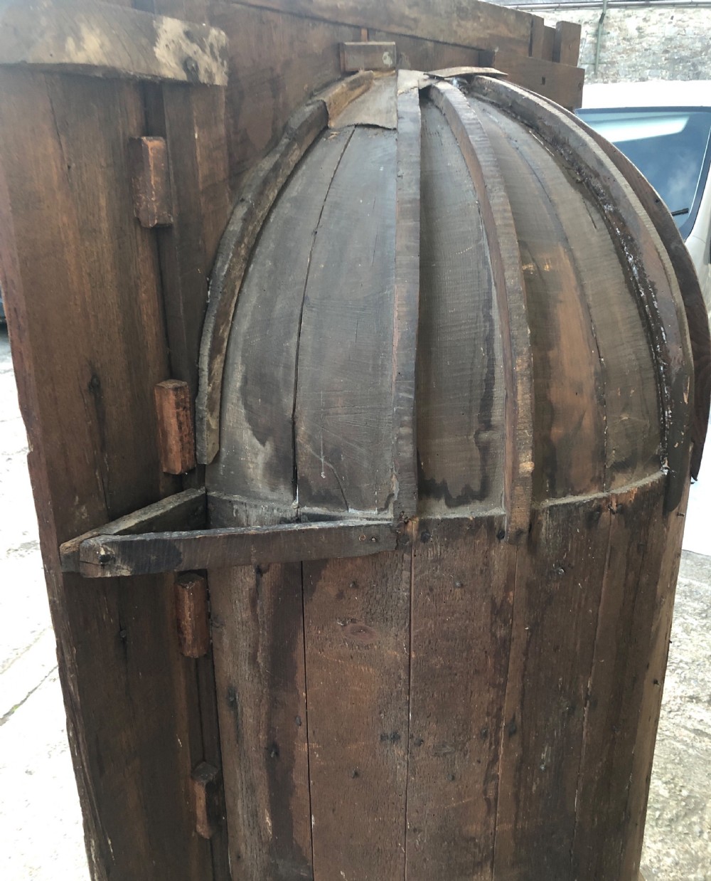 18th Century Oak Barrel Back Corner Cupboard View XXIII