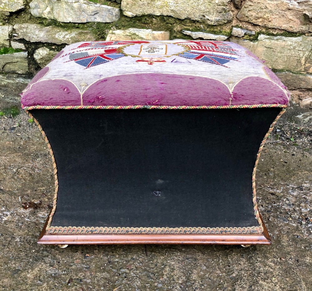 Antique Ottoman with Naval Embroidery View XIV