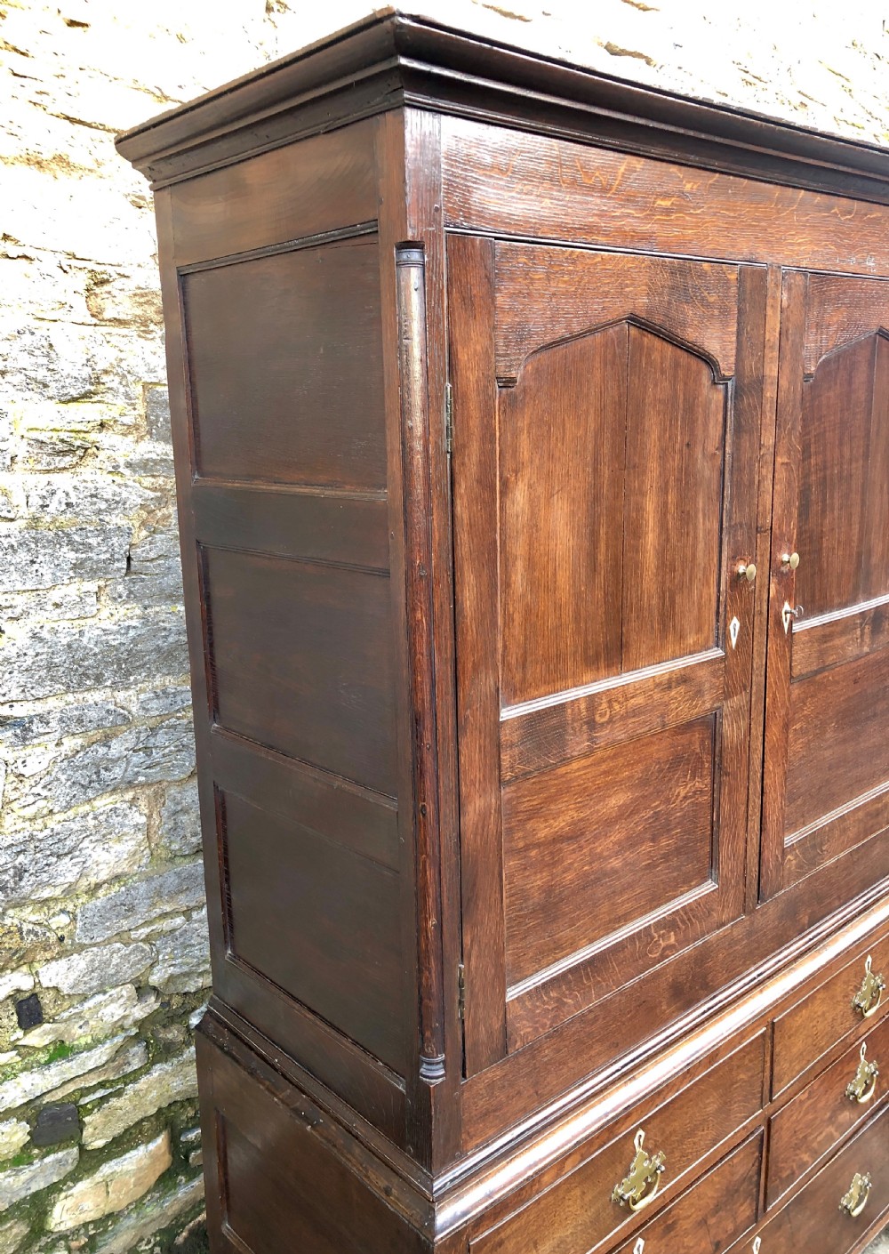 18th Century Oak Livery Cupboard Wardrobe View VI