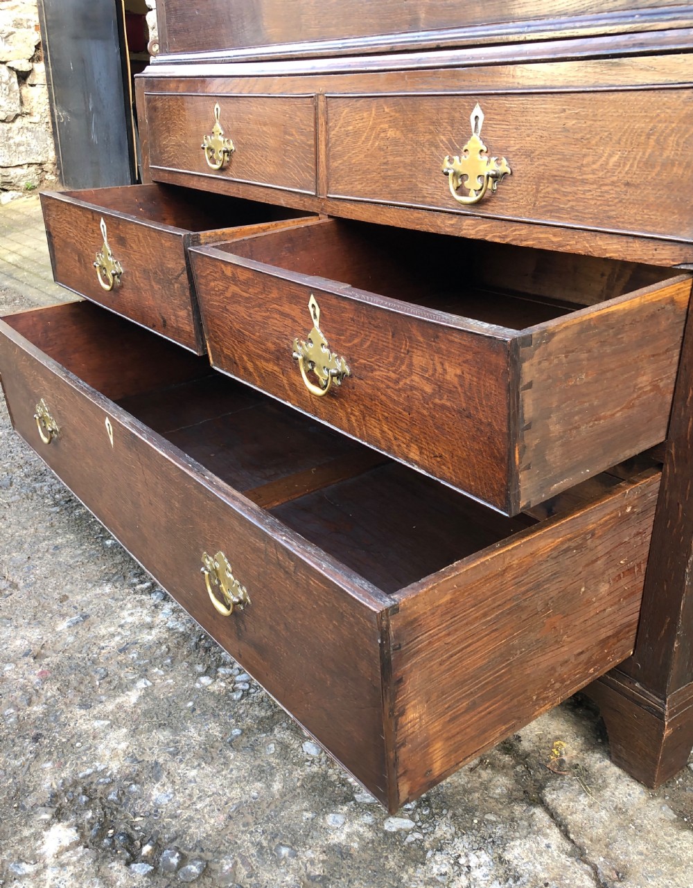 18th Century Oak Livery Cupboard Wardrobe View XV