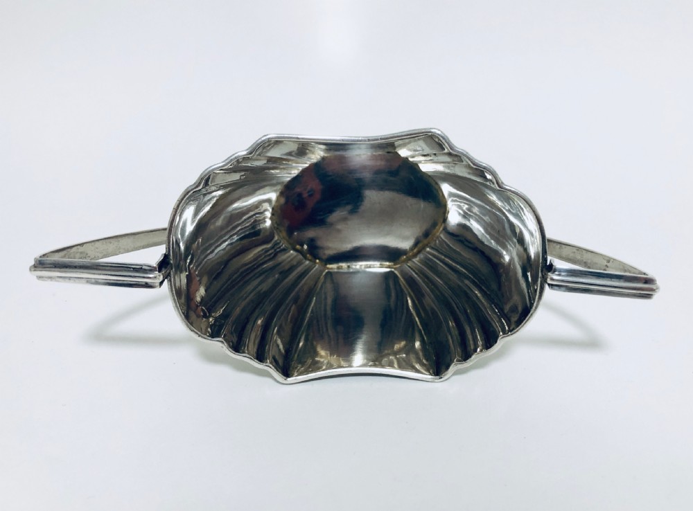 Victorian Solid Sterling Silver Twin Handled Sugar Bowl View VII