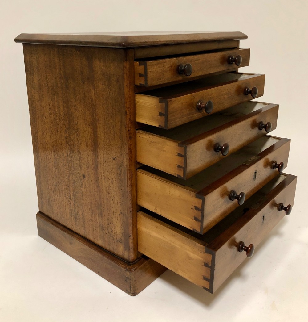 Victorian Miniature Apprentice Mahogany Chest of Drawers View IX