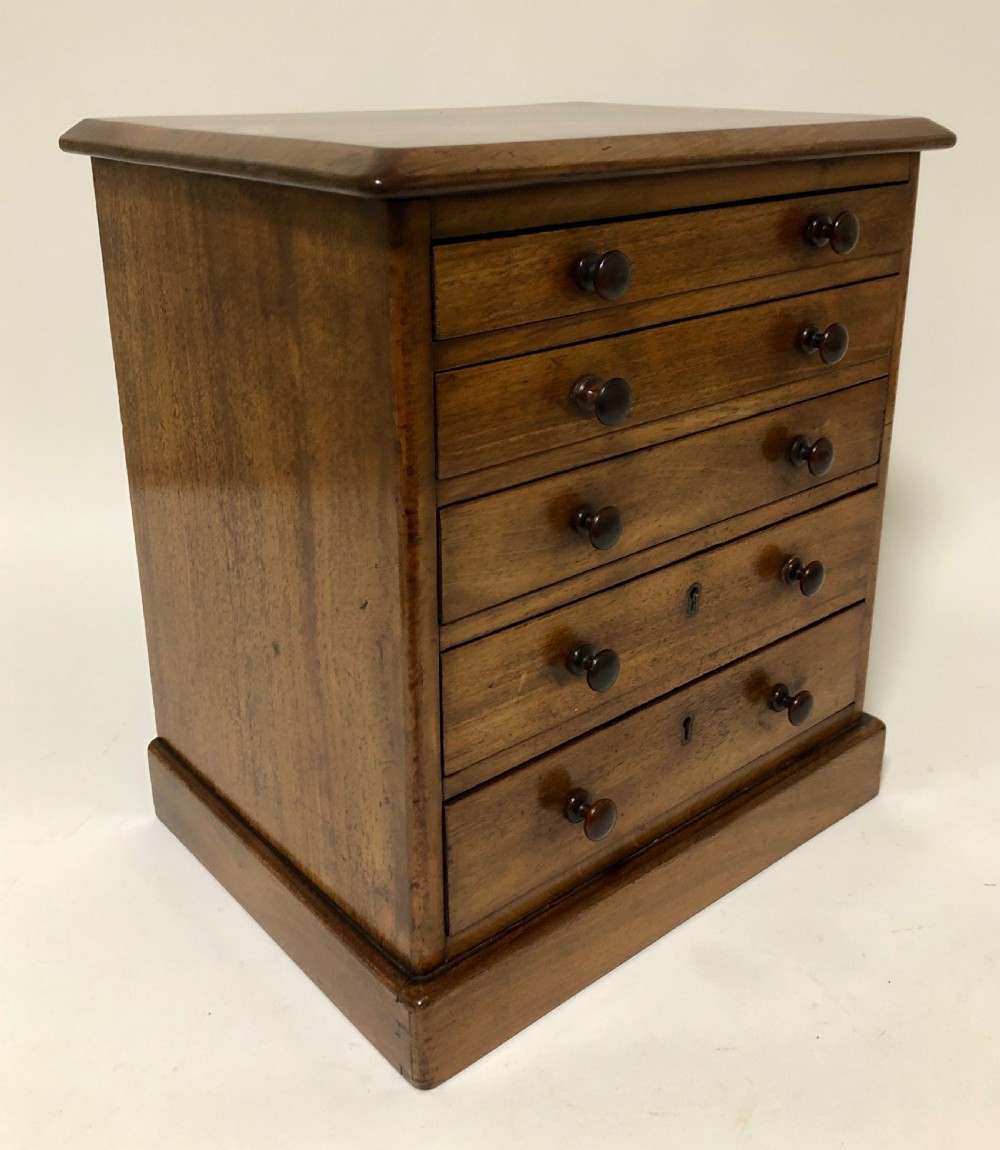 Victorian Miniature Apprentice Mahogany Chest of Drawers View XI