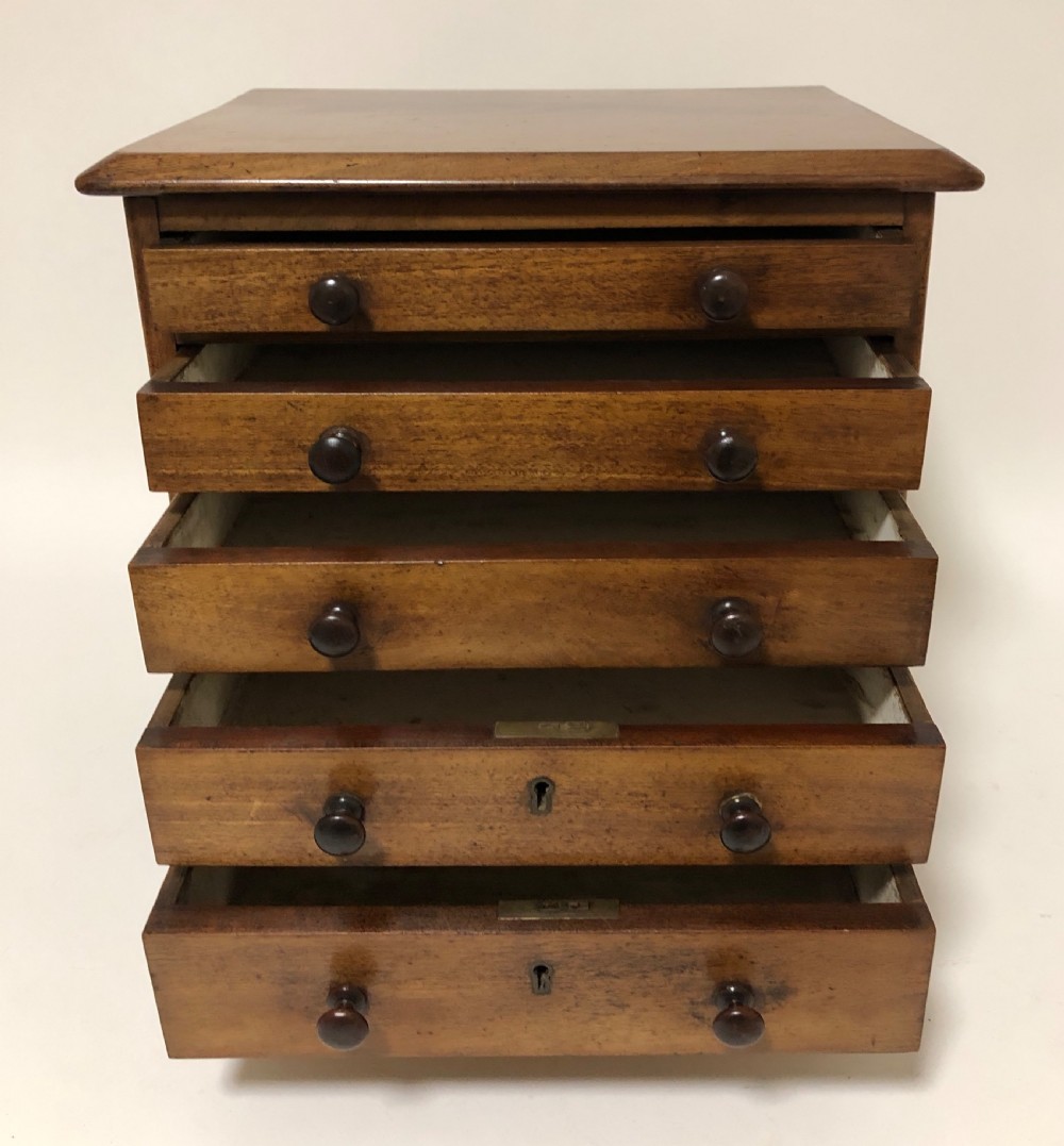 Victorian Miniature Apprentice Mahogany Chest of Drawers View XII
