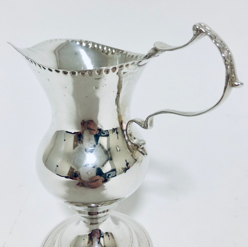 Victorian Solid Sterling Silver Milk Cream Jug View VIII