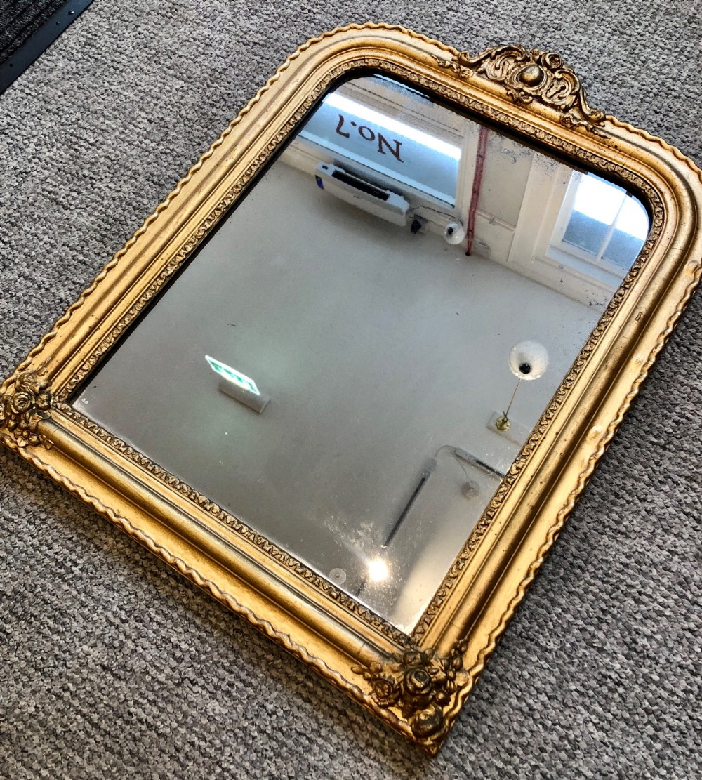 Antique French Louis Philippe Style Gilt Wall Mirror View VIII