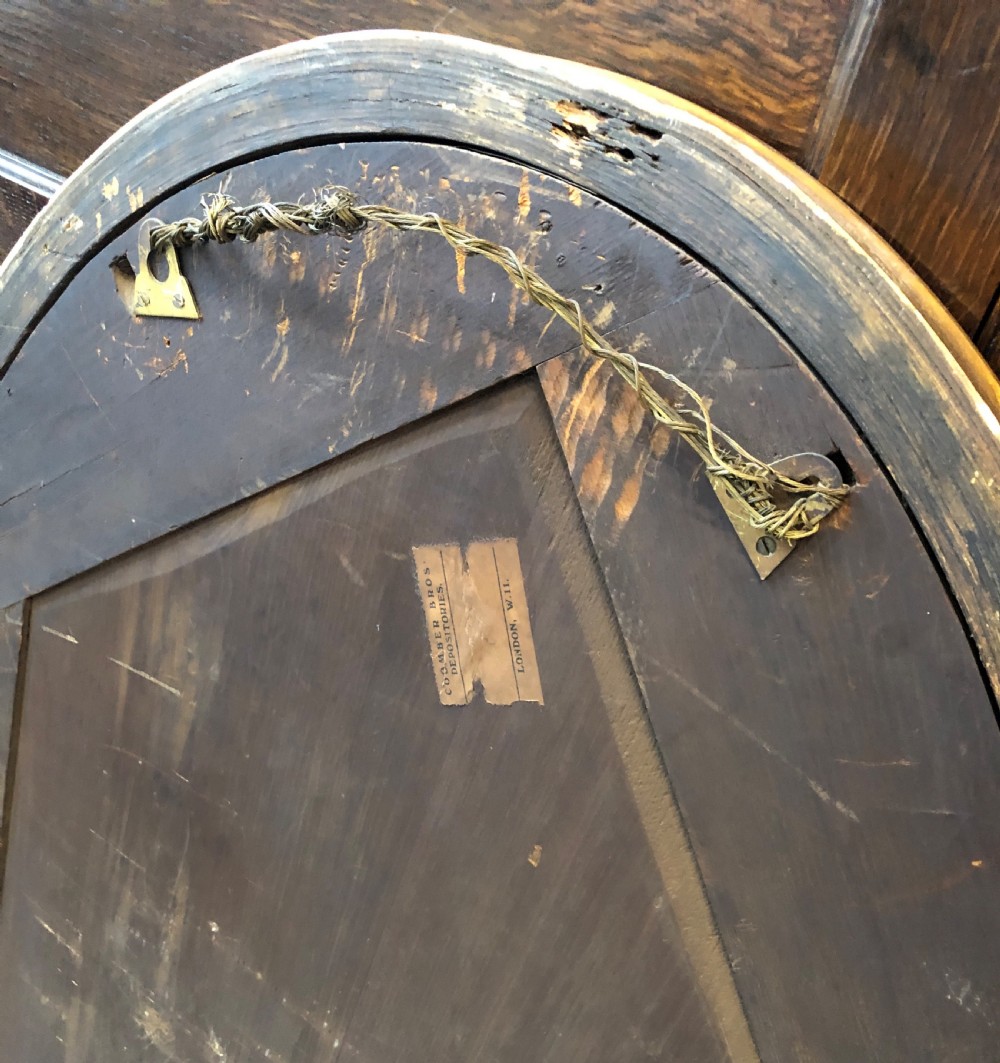 Antique Gilt Oval Marginal Wall Mirror View VII