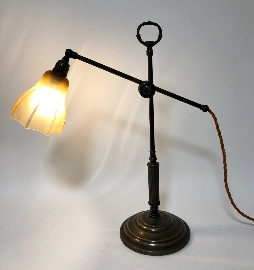 Antique Adjustable Desk Lamp View VII