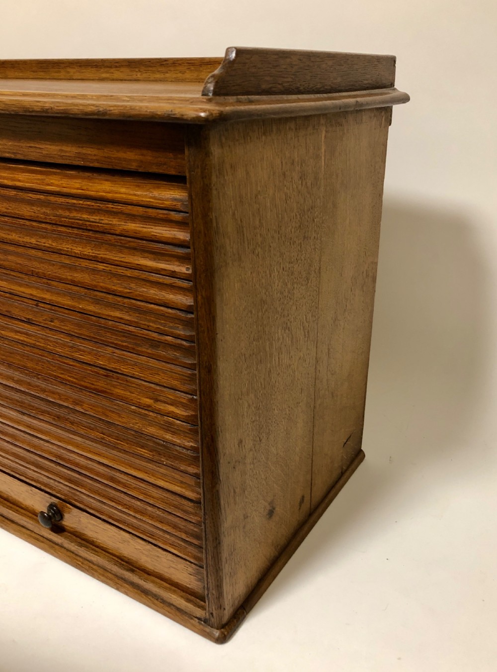 Antique Oak Tambour Fronted Filing Cabinet View VIII